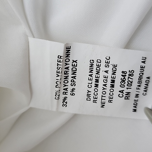 Carriere Studio Cream Lined Pencil Skirt Back Lined Slit Side Zipper Size 32 - Picture 7 of 11